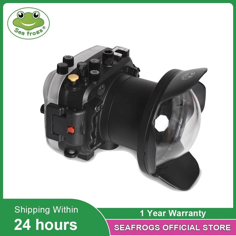 

Seafrogs 40M Waterproof Camera Case With 8" Dome Port For Sony A7 24-70mm16-35mm14-24mm 12-24mm Lens (Including Standard Port )