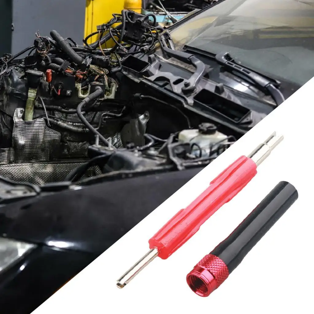 

Service Port Adapter Connector Automotive Accessories Maintenance Portable Lightweight Replaces Auto Valve Core Removal Tool Kit