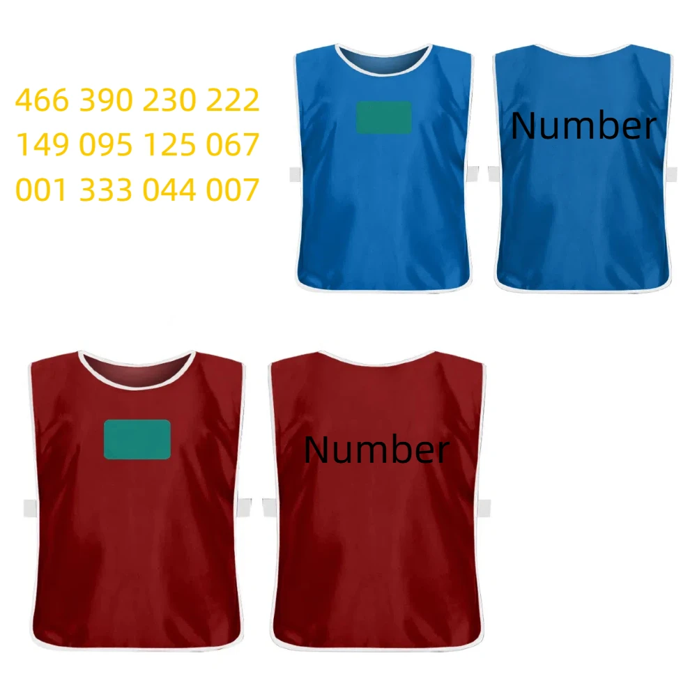 

Calamari Games Player Cosplay Costume 001 456 230 Tracksuit Calamari Tank Top Adult and Children Vest Hallowmas Costumes