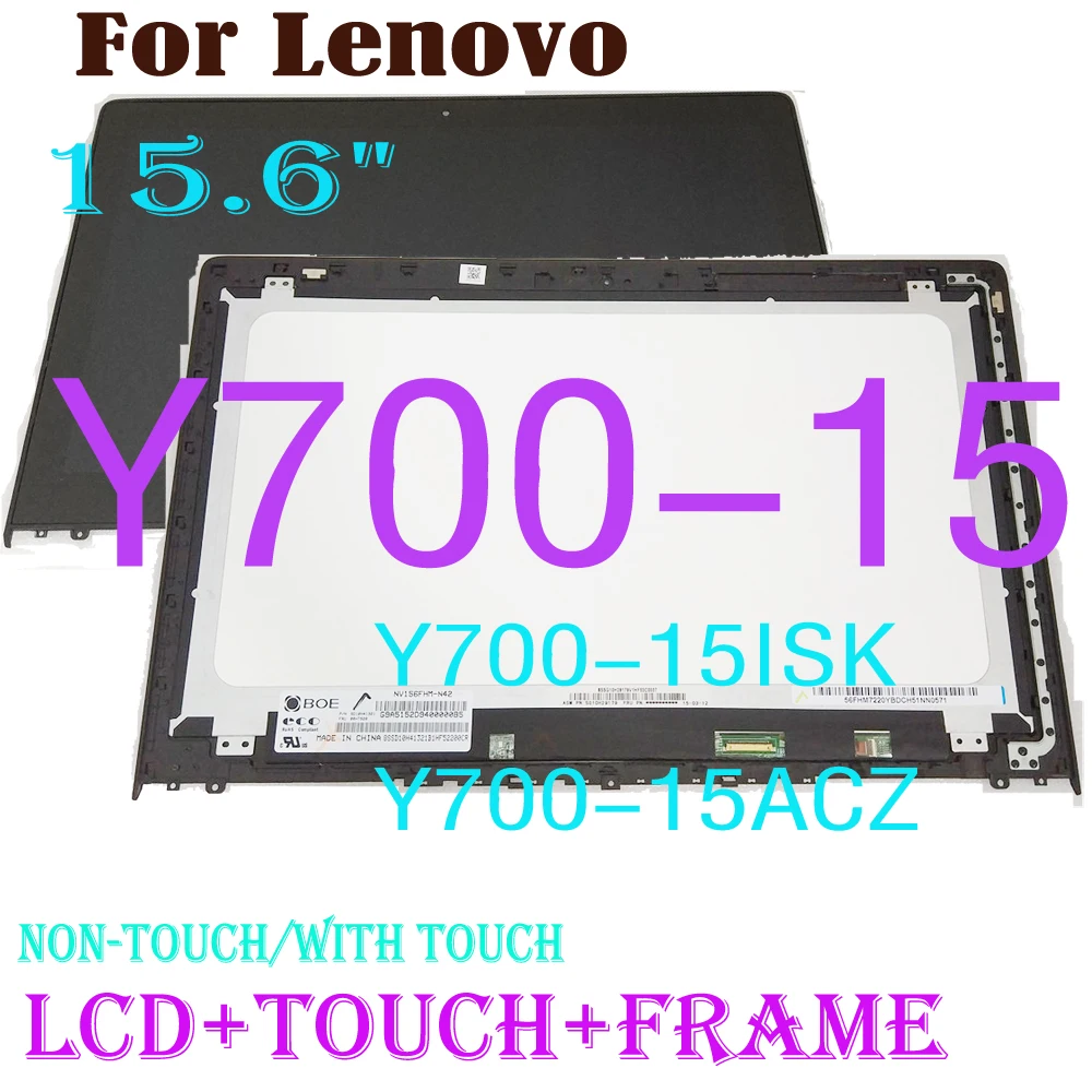 fhd lcd para lenovo ideapad y70015 y700 15isk y700 15acz display lcd tela de toque digitador assembleia substituicao do quadro 156 01