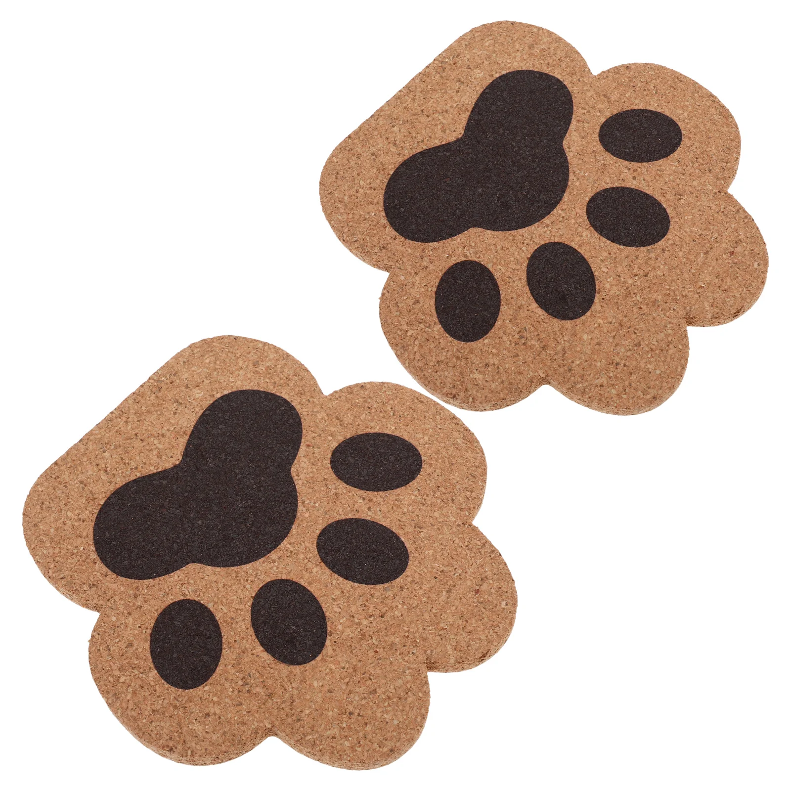 

2 Pcs Cute Footprint Coasters for Office Desk Car Cup Holder Non-slip Table Drinks Pot