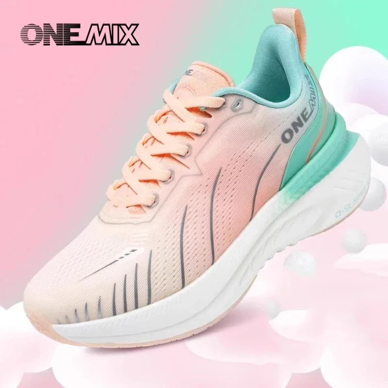

Спортивные износостойкие противоскользящие кроссовки ONEMIX для женщин, дышащие амортизирующие кроссовки для мужчин 21608A