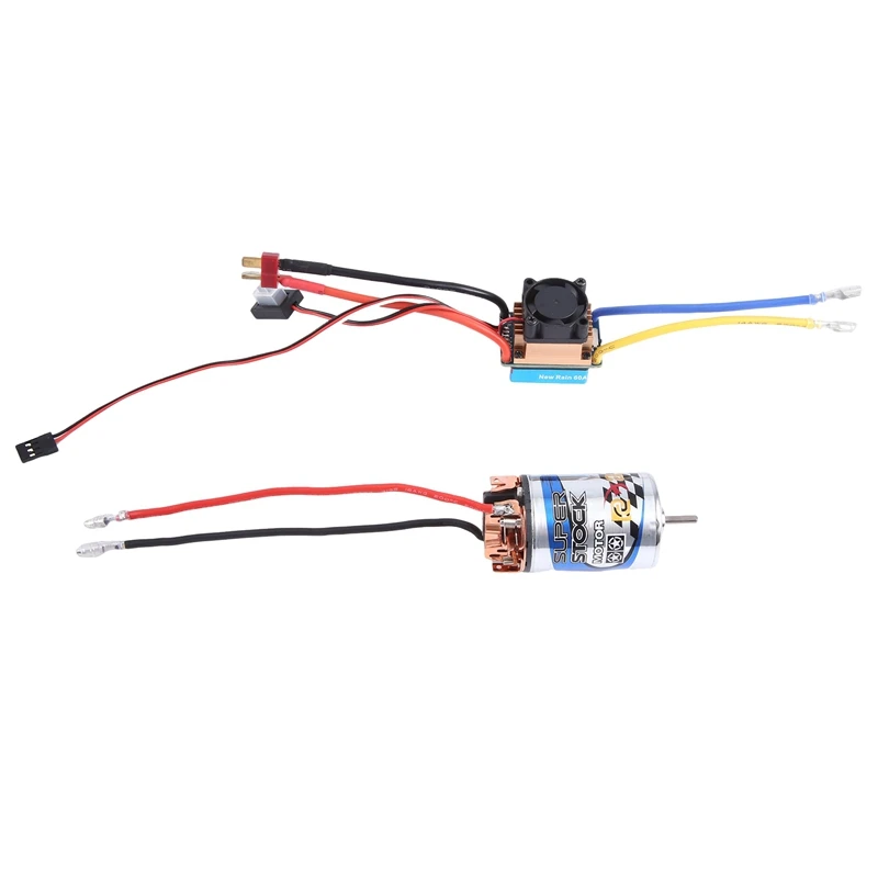 

550 Brushed Motor & 480A Waterproof Brushed ESC Speed Controller With 5V/3A BEC For 1:10 RC Crawler Axial SCX10 TRX4