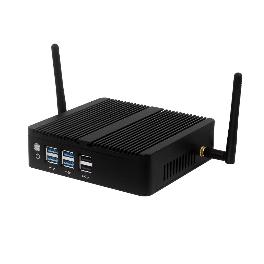 Mini PC senza ventola Windows 10 Intel Core i3 5005U i5 4200U i7-4500U 2.4G WiFi Gigabit Ethernet HDMI VGA 8 * USB PC da ufficio Thin Client