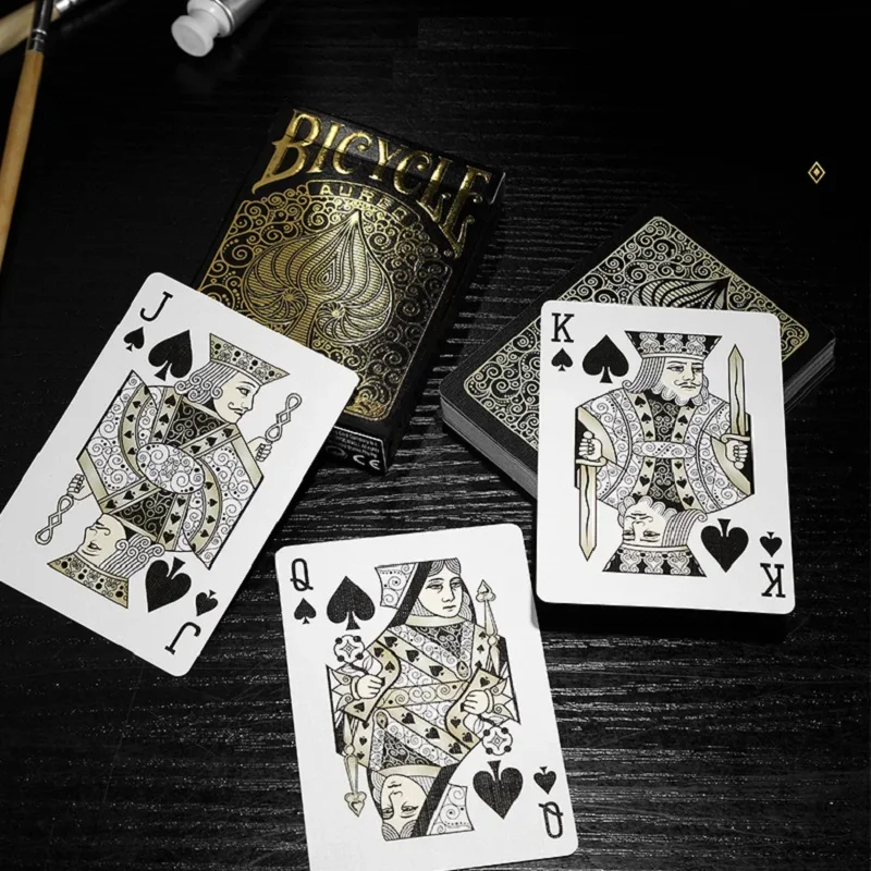 Bicycle Aureo Black Playing Cards Deck USPCC Collectible Poker Entertainment