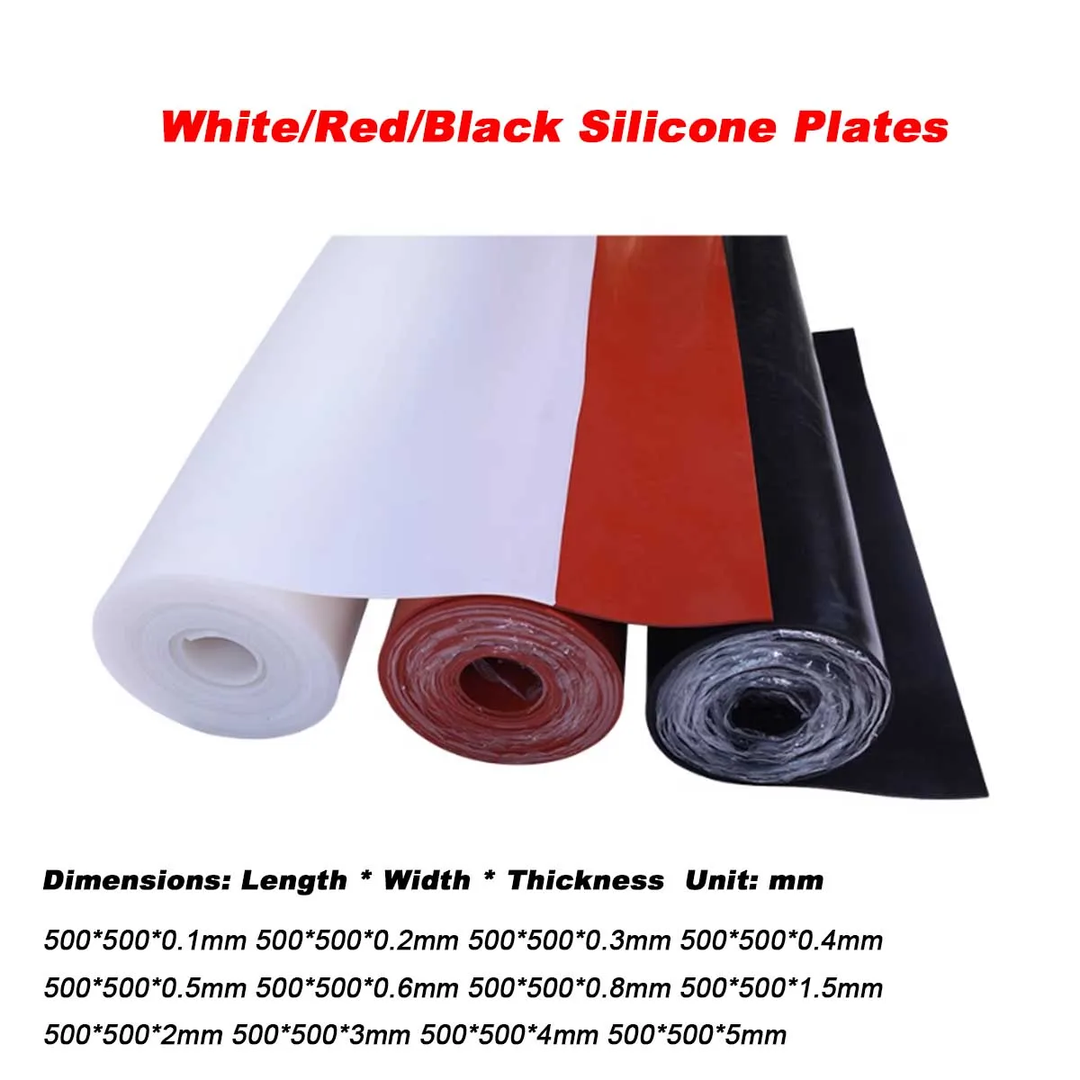 

60 Degree Silicone Board White/Black Processing 1 2 3 4 5mm