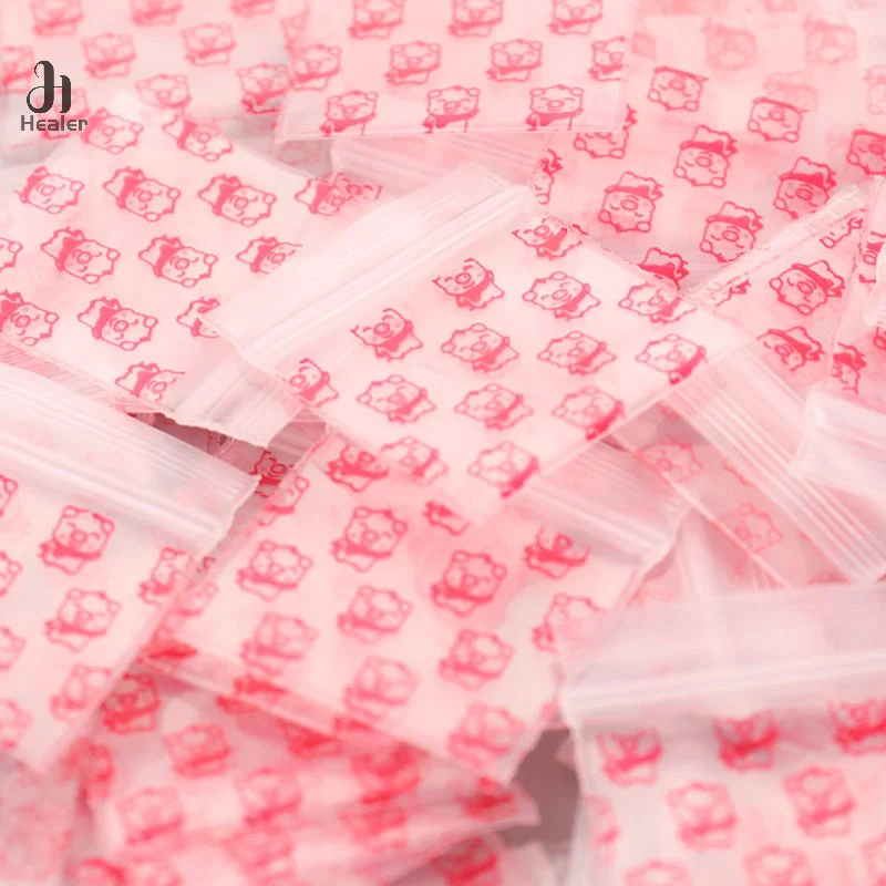 100pcs Clear Plastic Mini Ziplock Jewelry Bags Small More Thicker Crystal Packing Pouches Reusable Pochette Zipper Lock Sack