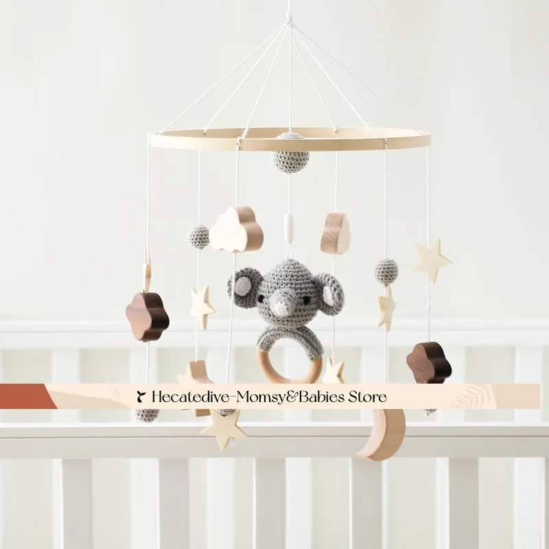 【Must Have】 Chocalhos e celulares para bebês brinquedos educativos Crochet Animal Crib Mobile ​   mini decorações brinquedos exclusivos coisas de bebê