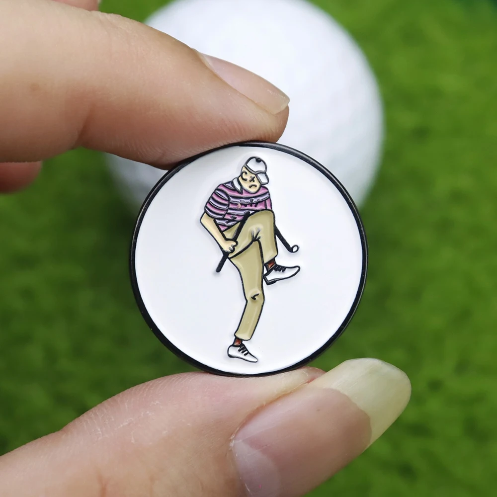 مشابك كرة الجولف مع علامة مغناطيسية لموضع كرة الجولف هدية معدنية قابلة للإزالة لمستلزمات إكسسوارات الجولف للاعبي الغولف