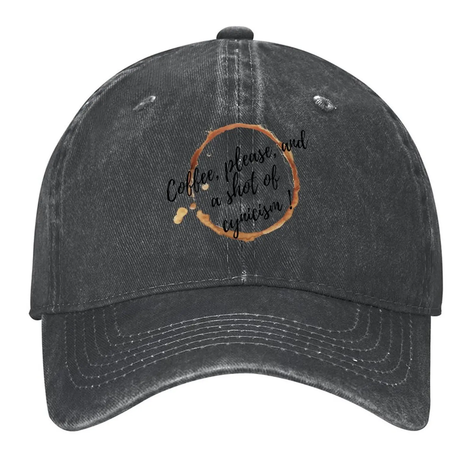 

coffee cynicism Baseball Cap Luxury Hat Hip Hop tea Hat Unique hats Women's Golf Clothing Men's