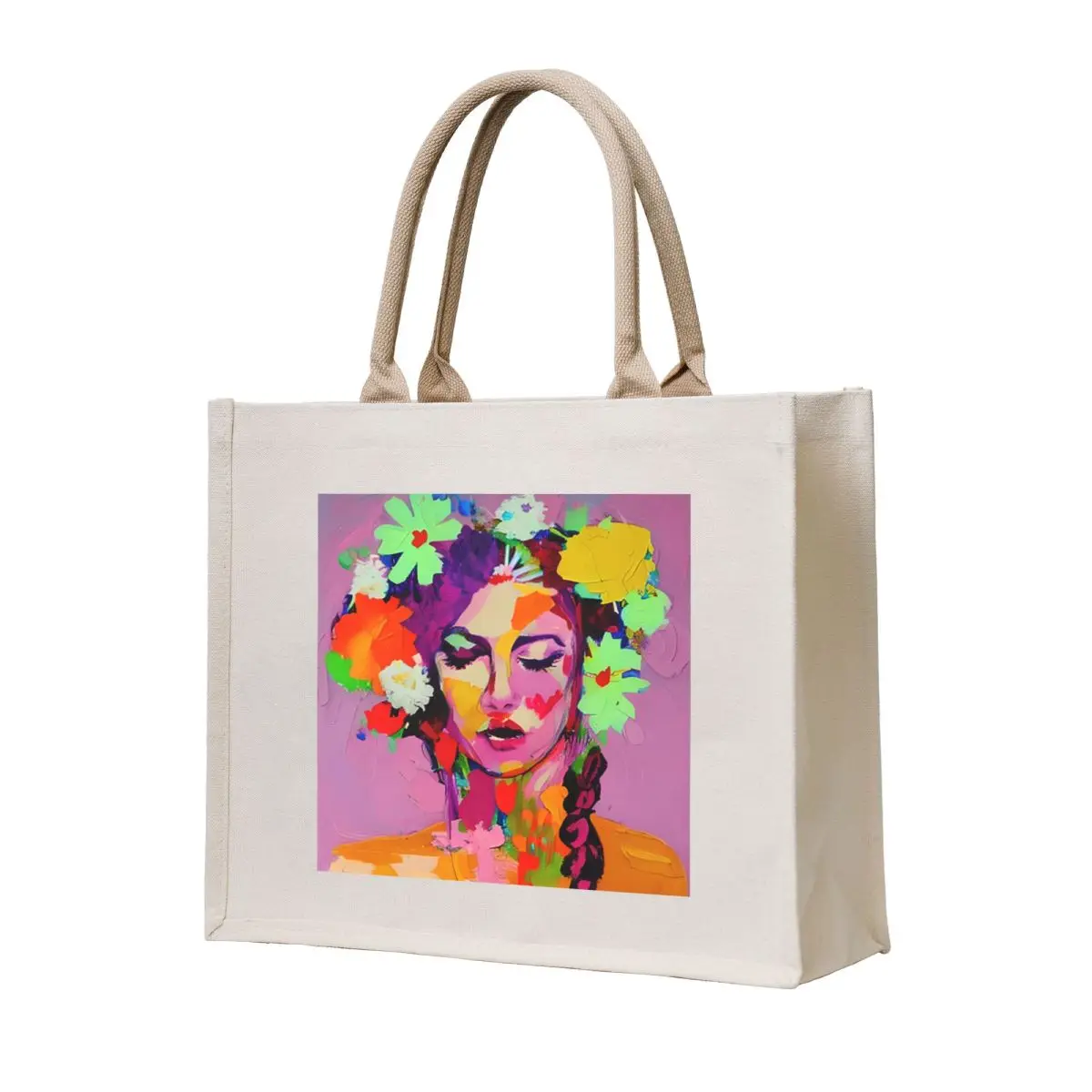 

Marmee's Embrace: Woman's Portrait Tote Bag hand bags Women's shopper bag woman shopping bag tote women