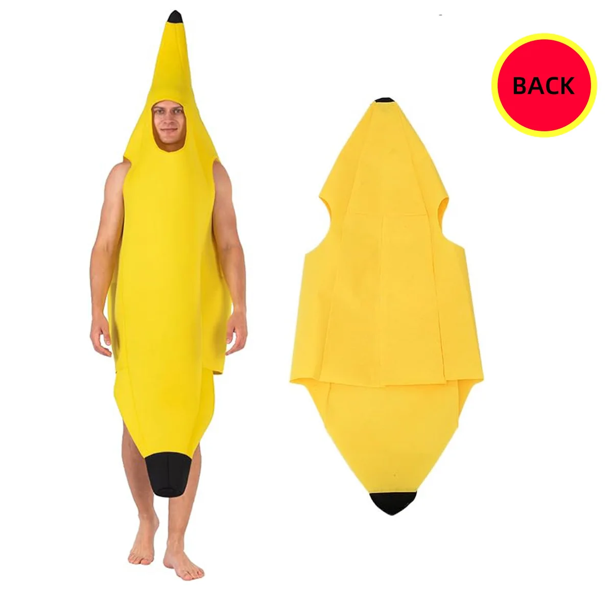 Adult Banana Clothes Halloween Party Cosplay Costume Carnival Performance Outfits Fancy Dress Fruit Banana Costume For Men Women view 4