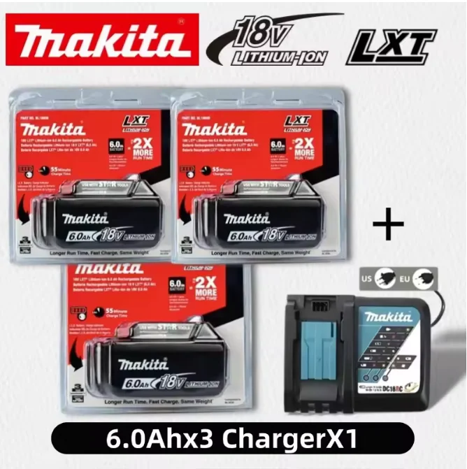 Makita 18V 6.0Ah batterij Originele lithium-ion oplaadbare batterij 18V 6000mAh vervangende batterij BL1860 BL1850 BL1860B