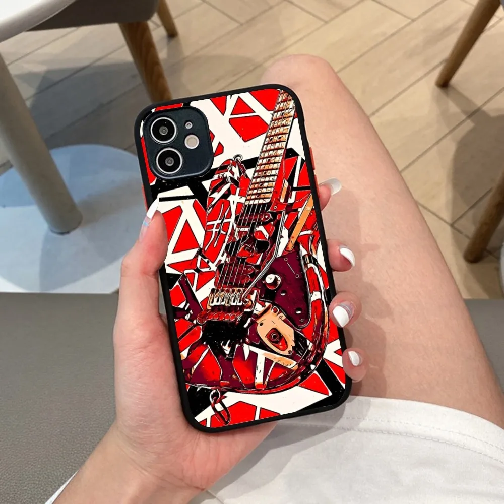 E-Eddie Van H-Halen Phone Case For iPhone 14 X XR XS 7 8 Plus 11 12 13 pro MAX 13mini Matte Shockproof Case