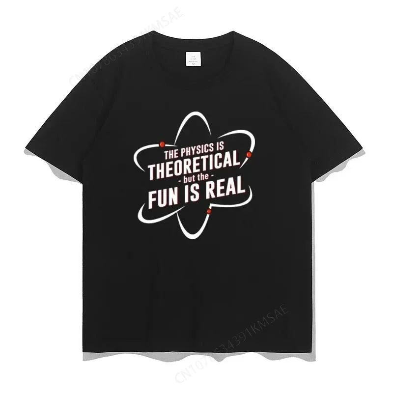 Funny Streetwear Short Tom Holland Same Style Tees The Physics Is Theoretical But The Fun Is Real T Shirt Men Women Casual Tops