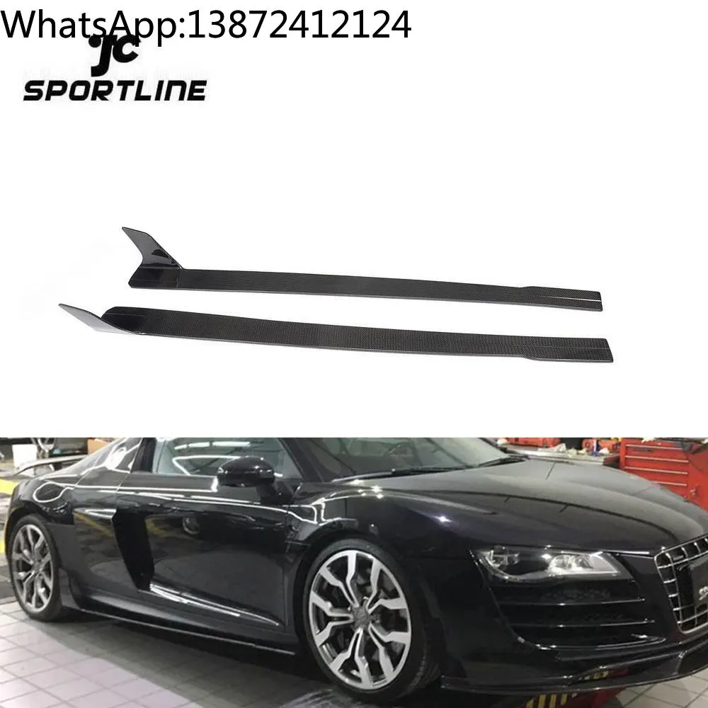 

Car Carbon Fiber Lip Skirt for Audi R8 V8 V10 GT Base Convertible 2-Door