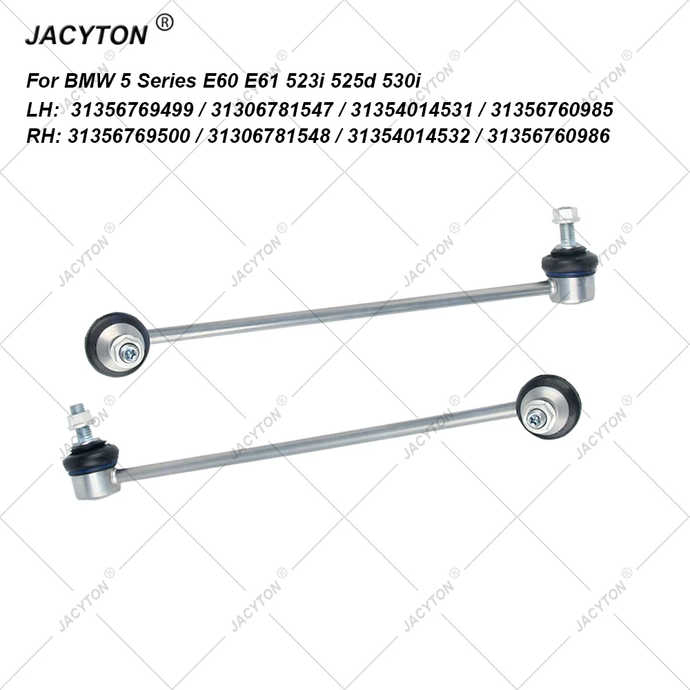 

Пара стабилизаторов передней стабилизации поперечной устойчивости JACYTON для BMW 5 серии E60 E61 523i 525d 530i 31356769499 31356769500 31306781547