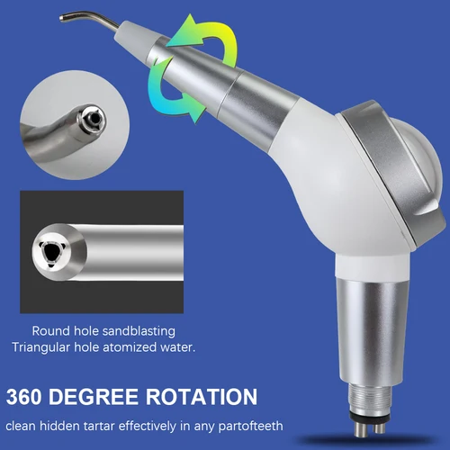 Imagen 2 del producto Pulidor Dental fácil de flujo de aire, pulidor de dientes, pieza de mano, higiene bucal, Jet de profilaxis, 2/4 agujeros, hy Jet, herramientas de odontología de 2/4 agujeros