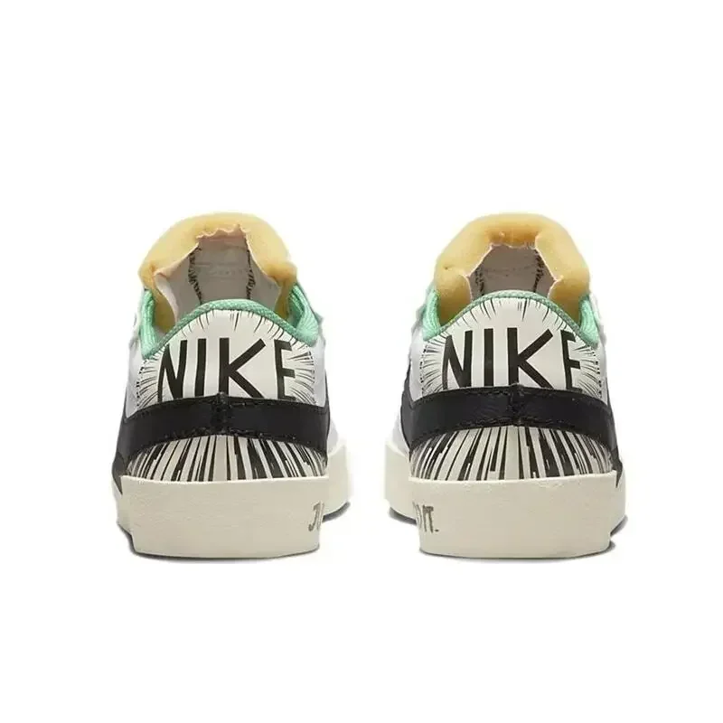 Nike Blazer Unisex-Boardschuhe sind langlebig, gemütlich, leicht, atmungsaktiv, dämpfend in Weiß und Grün