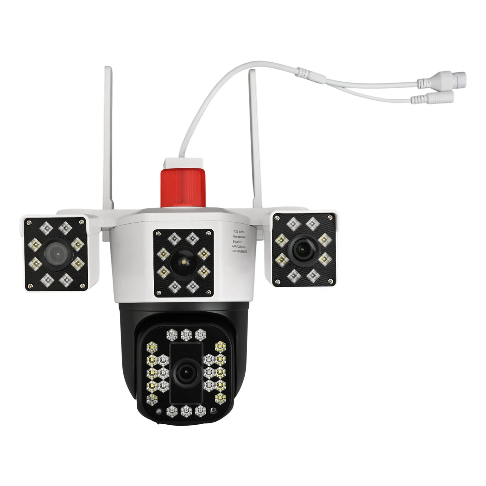 WiFi Camera Outdoor Zoom Three Lenses Three Sensors Three Screens Design PTZ Security Cam Auto Tracking Built-in Infrared LED