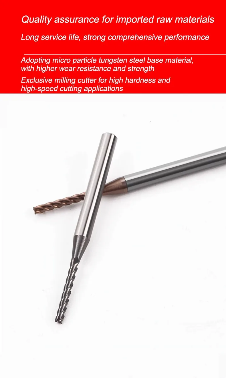 SHAZAM HRC60 Hartmetall-Fräser mit verlängerter Rillenlänge, 1/2/2,5 Klingenlänge 6/8/10/12/15, Werkzeuge für Aluminium/Stahl – Detail 4