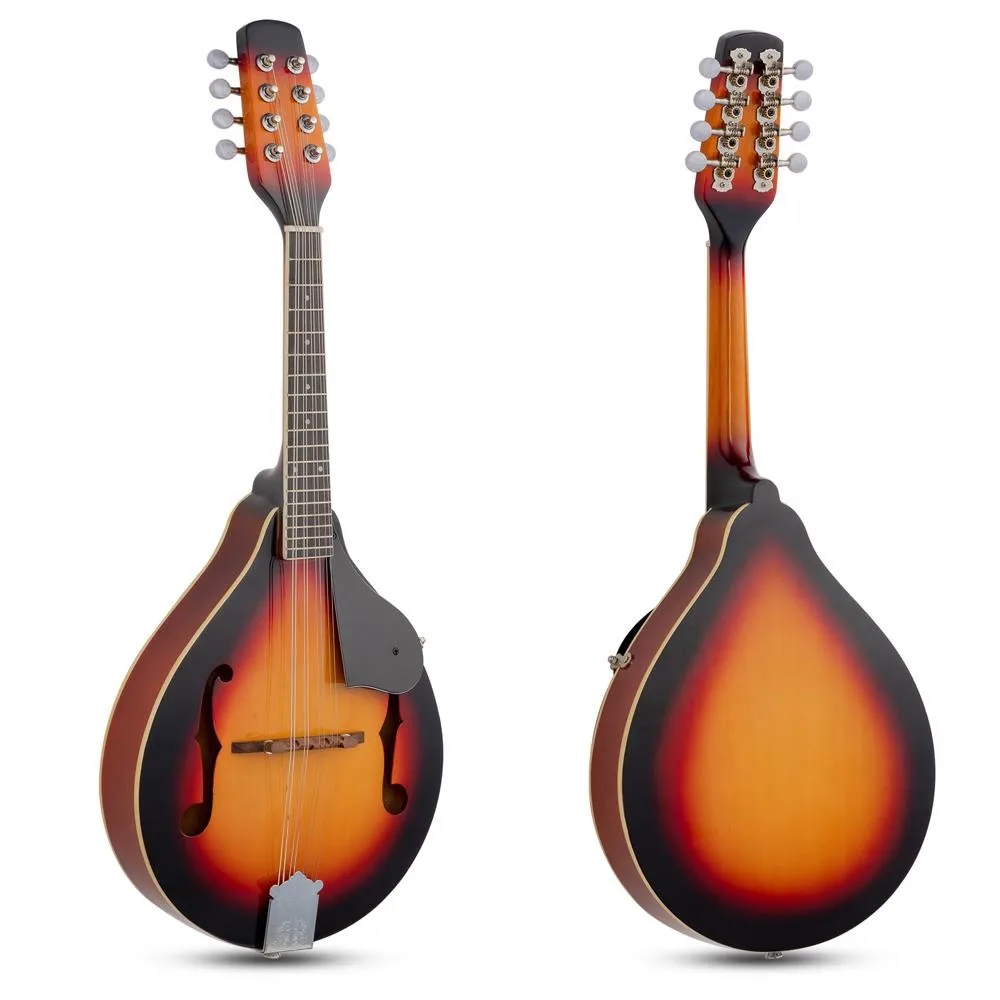 8 Strings Mandolin Bundle Kit + Tuner String Gig Bag Picks for Beginner