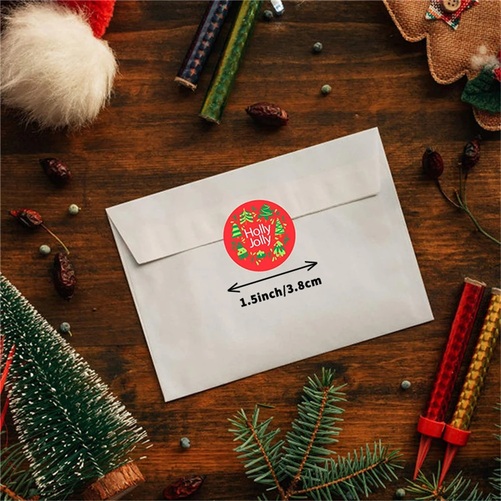 500 stücke Frohe Weihnachten Aufkleber Etiketten für Neujahr Thema Party Geschenk Back paket Dekor Umschlag Siegel Briefpapier Aufkleber Tag