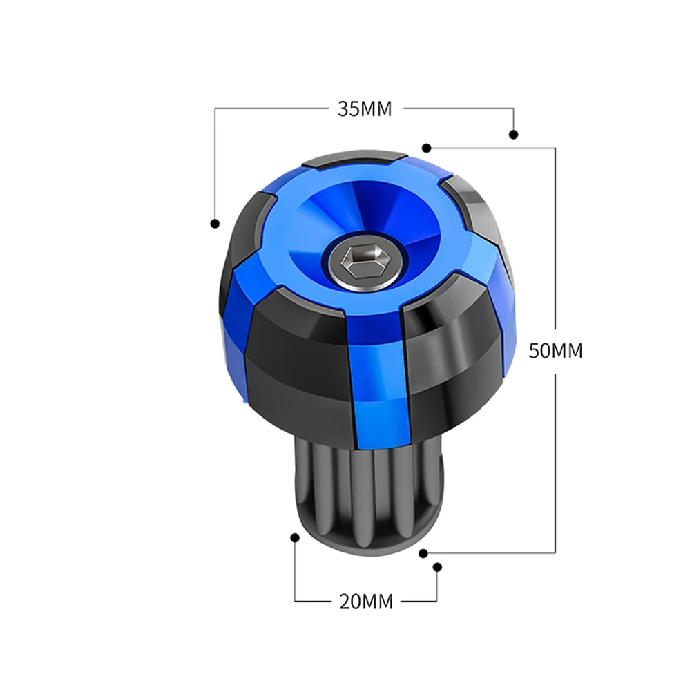 

2pcs Motorbike Handlebar Cap Alloy Rubber Durable Grip Plug Off-Road Scooter Resistant Deformation Easy Install Cool Style