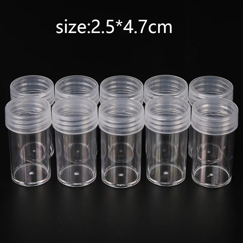 YOUQU 30PC Round Bottle Diamond Painting Accessories Storage Tank Free Combination Transparent Plastic Storage Container