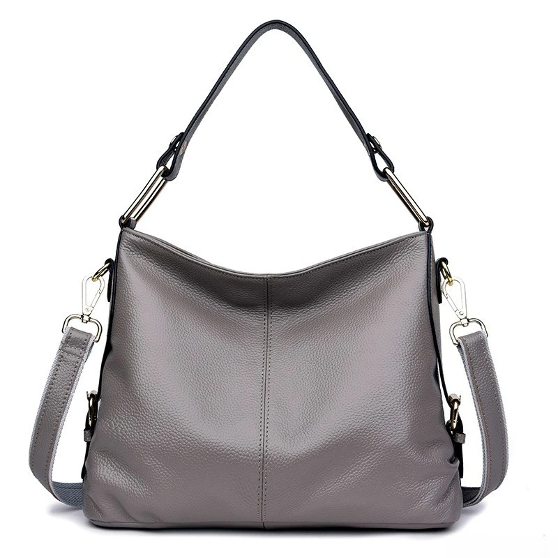 Minimalist Everyday Convertible Shoulder Bag for Women Top Grain Leather Spacious Interior Organizer Multiple Pockets Luxury