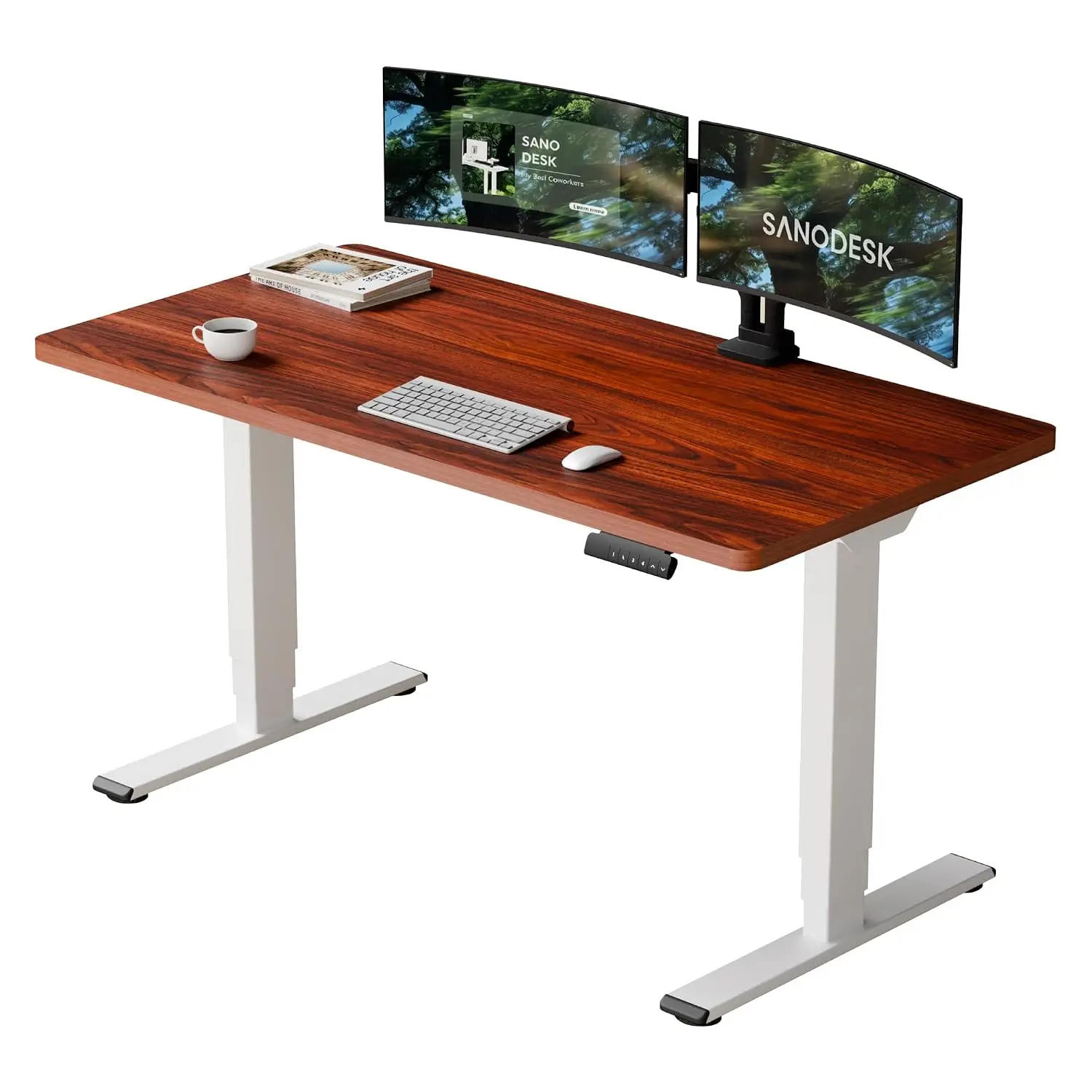 Dual Motor Electric Standing Desk Height Adjustable 220lbs Home Office Ergonomic Workstation, Customized