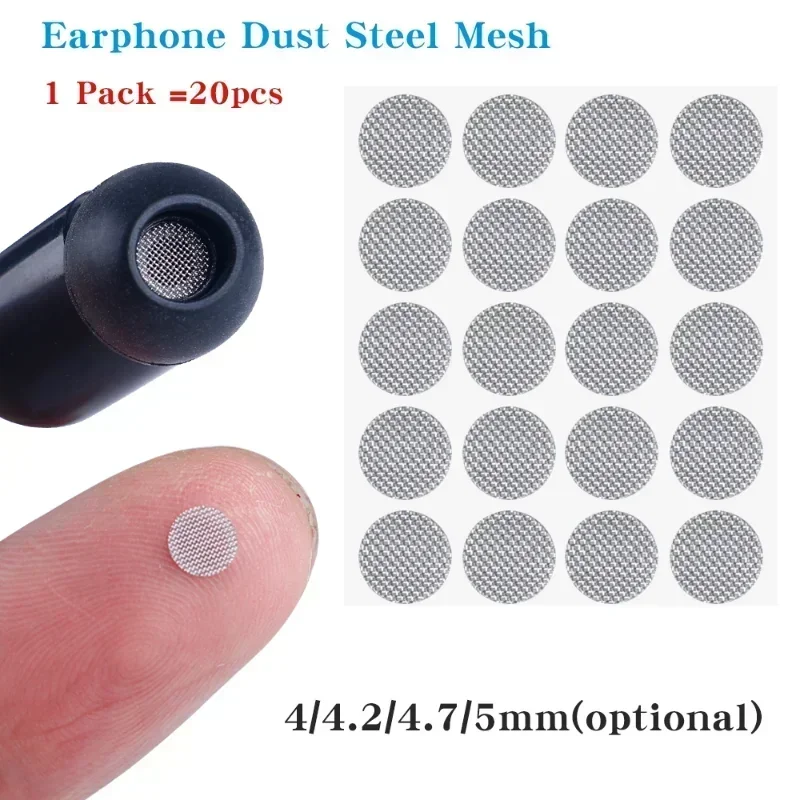 Headset Anti Dust Shell Steel Mesh 4/4.2/4.7/5mm Self-Adhesive DIY Filter Protective Sticker with Tweezer Headphones Accessories