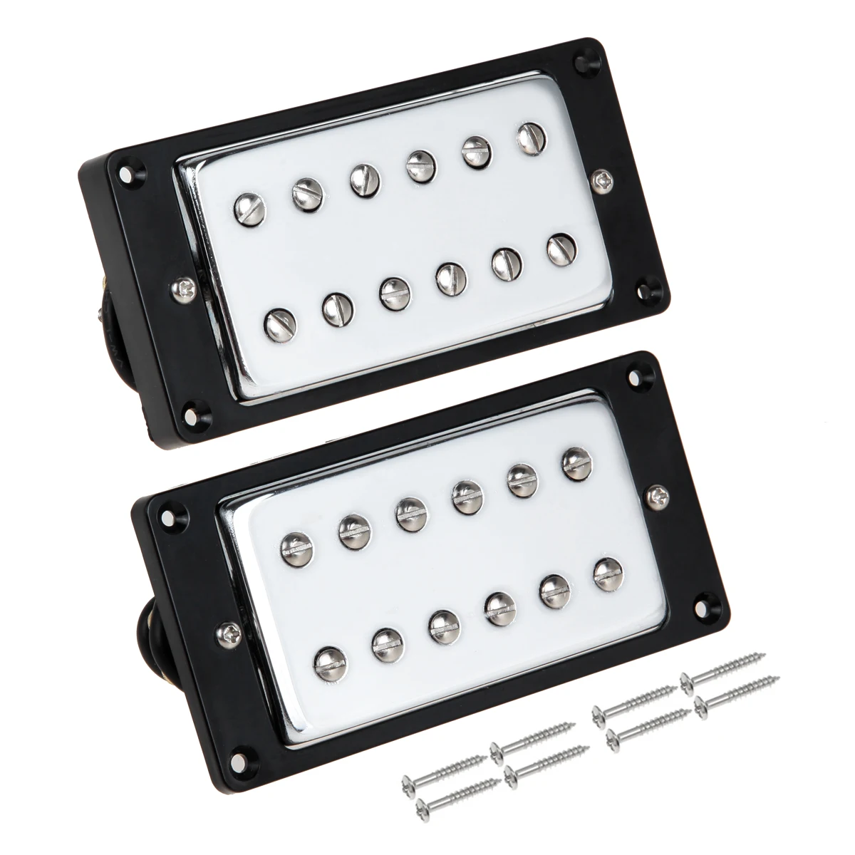 

1Set Electric Guitar Sealed Double Coil Humbucker Pickups With Black Frame For LP Guitar Chrome