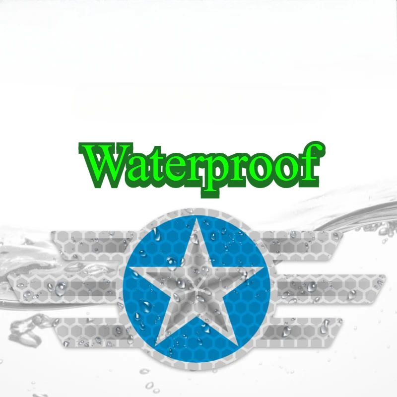 Reflective Five-pointed Star Night Safety Warning Motorcycle Stickers Waterproof DIY Motorbike Helmet Sunscreen Vinyl Decals