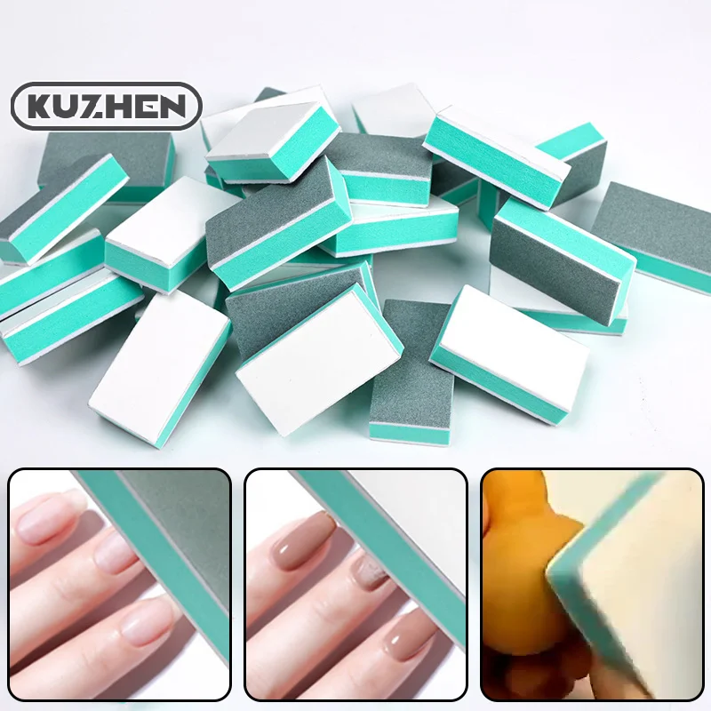 Double Sides Nail Buffer File 1000 Grit Half Round Polishing Block Jewellery Cultural Relics Polishing Manicure Art Tools