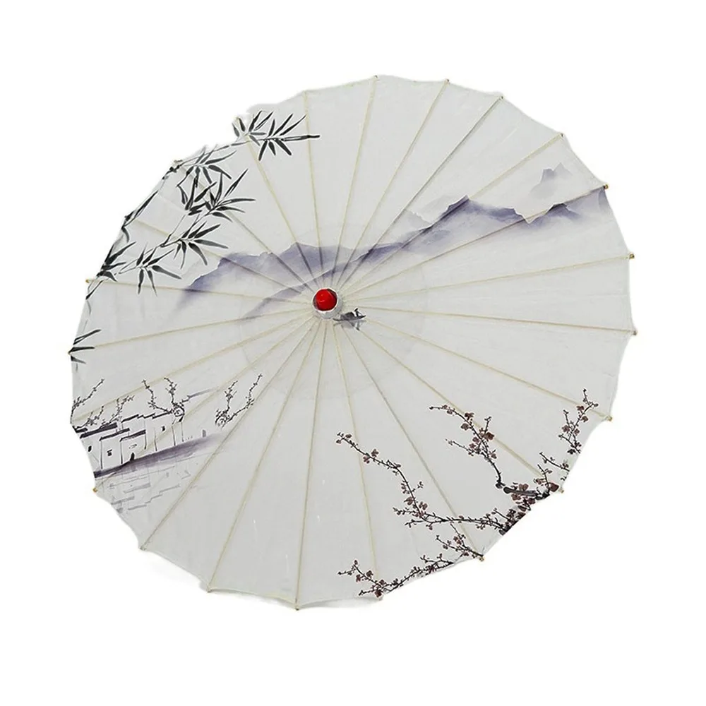 

Bamboo Oil Paper Umbrella Handmade Chinese Style Ancient Dance Umbrella Sunscreen Classical Costume Parasol Party Decoration