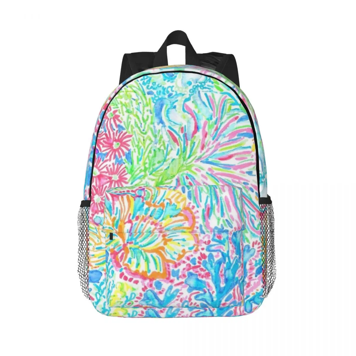 

Hot-Sale-Like-Lilly-Pulitzer-Style New Fashionable Pattern School Bag Print Lightweight Backpack 15inch