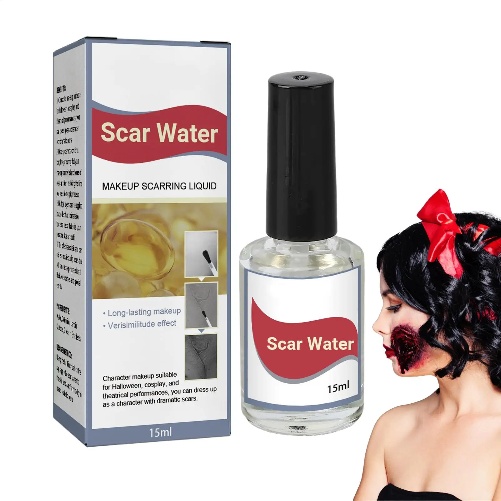 

15ml Makeup Clear Scarring Liquid Makeup Scarring Liquid Realistic Special Cosmetic Effects Liquid For Television Halloween