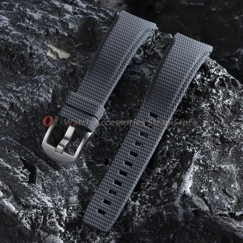 FKM Gummi-Uhrenarmband mit Gebogenen Enden 20mm 21mm 22mm für Omega für Seiko Militärarmband Schnellverschluss Herren Sportarmband für Longines – Detail 15