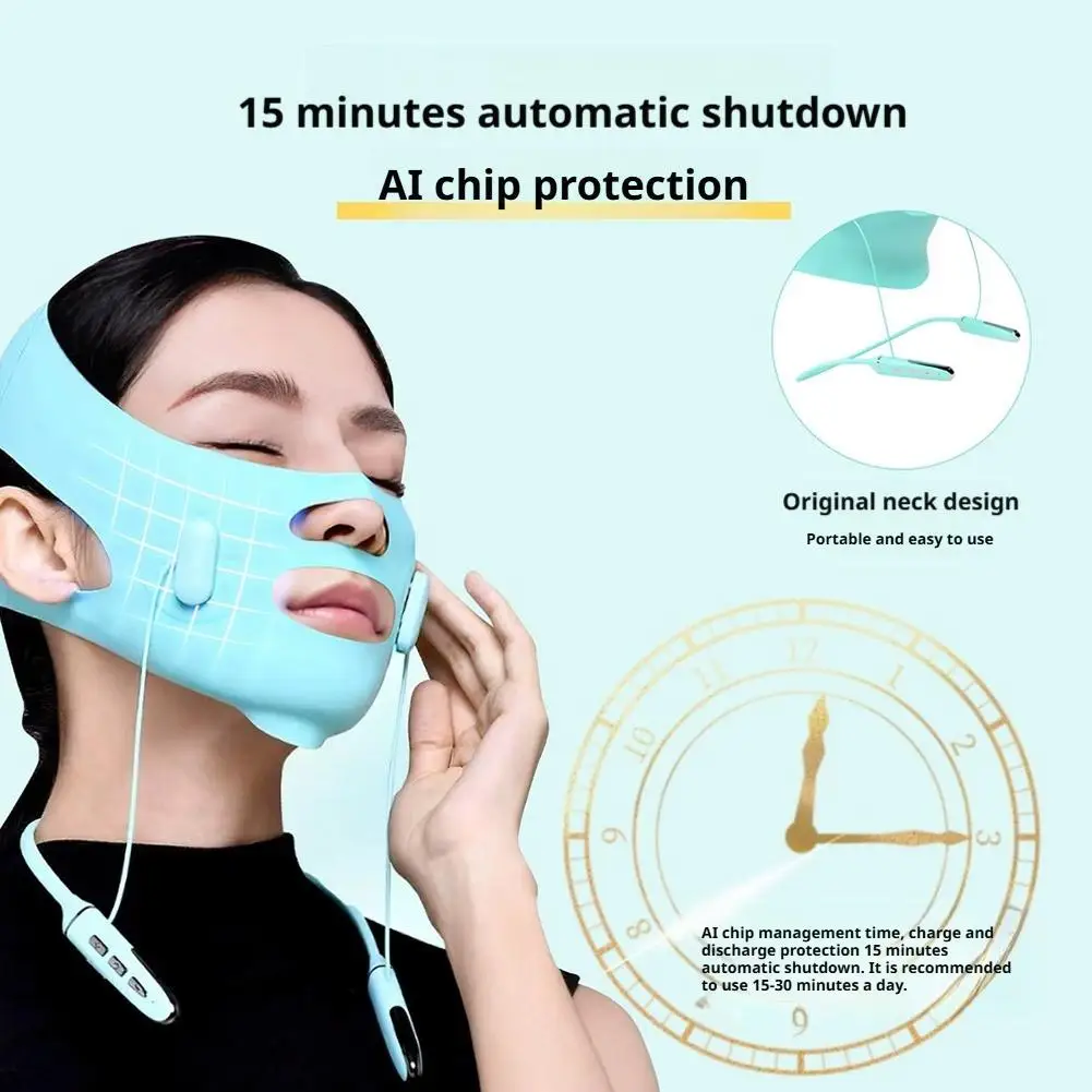 EMS Microcurrent Lifting V Facial Device Smart Pulse Face Shaping Beauty Instrument Skin Tightening Anti-Wrinkle Facial Massager
