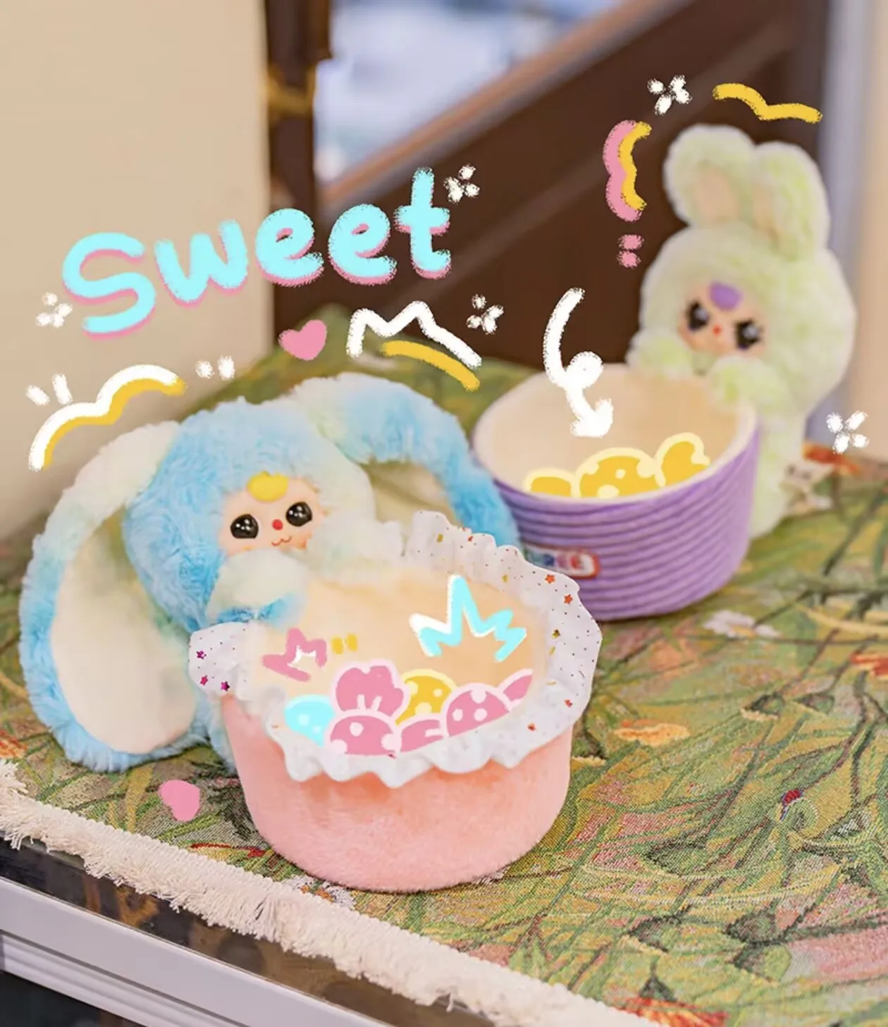 Bebê três cesta de armazenamento vinil pelúcia caixa cega caneta titular boneca bonito brinquedo na moda diversos caixa de armazenamento de mesa presente criativo