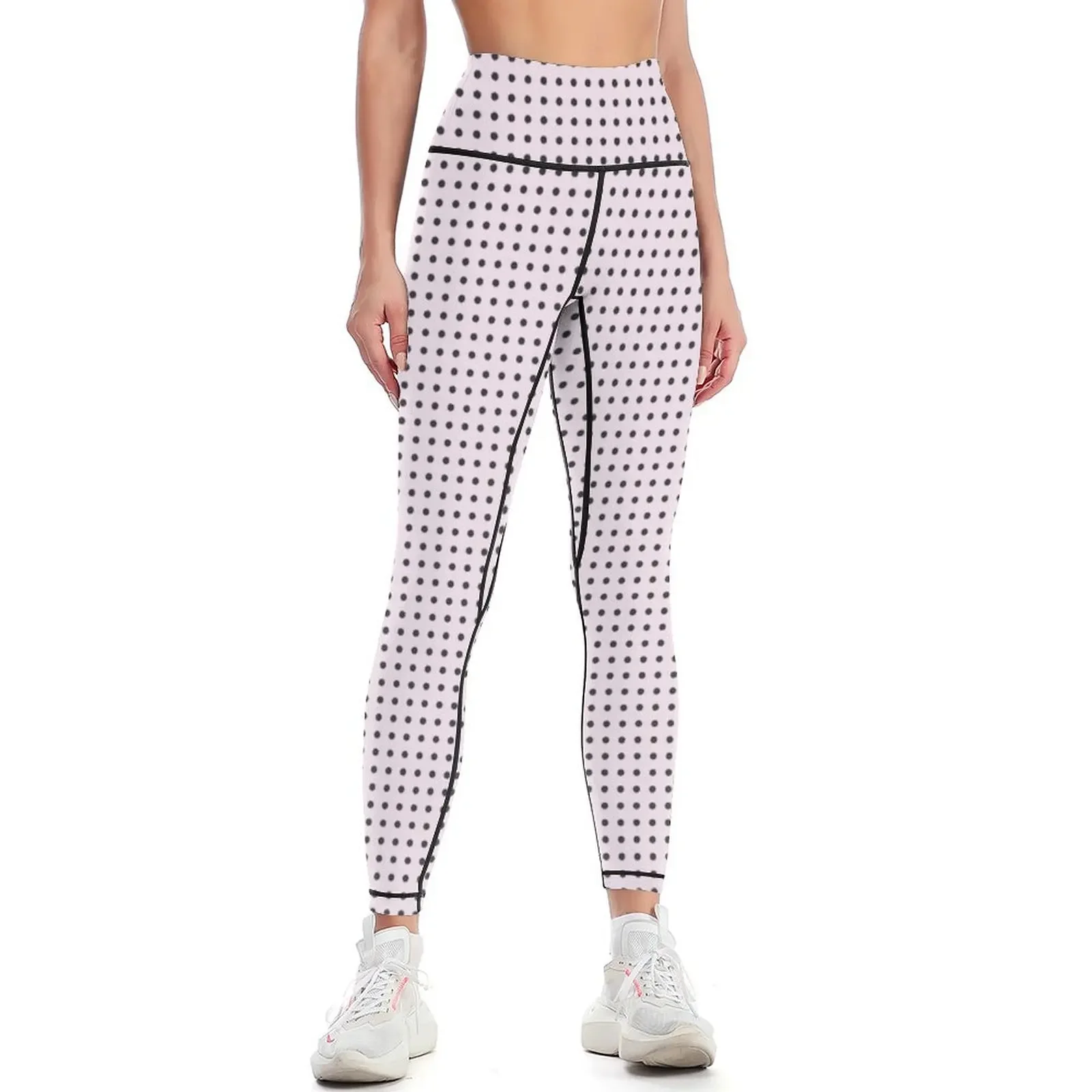 Pink and Grey Dot Leggings gym pants workout shorts jogging pants sportswear for gym Womens Leggings