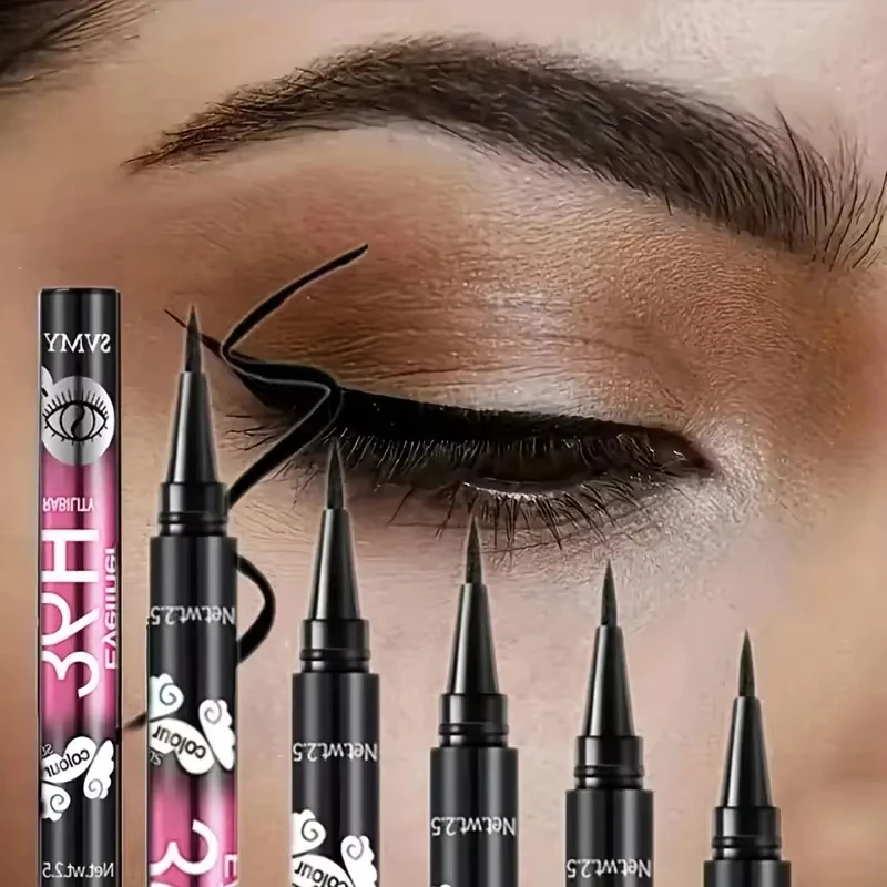 3/5pcs Smooth Liquid Eyeliner Pen Long-lasting Waterproof Non-smudged Black Eyeliner Pencils High Pigmented Punk Eye Makeup