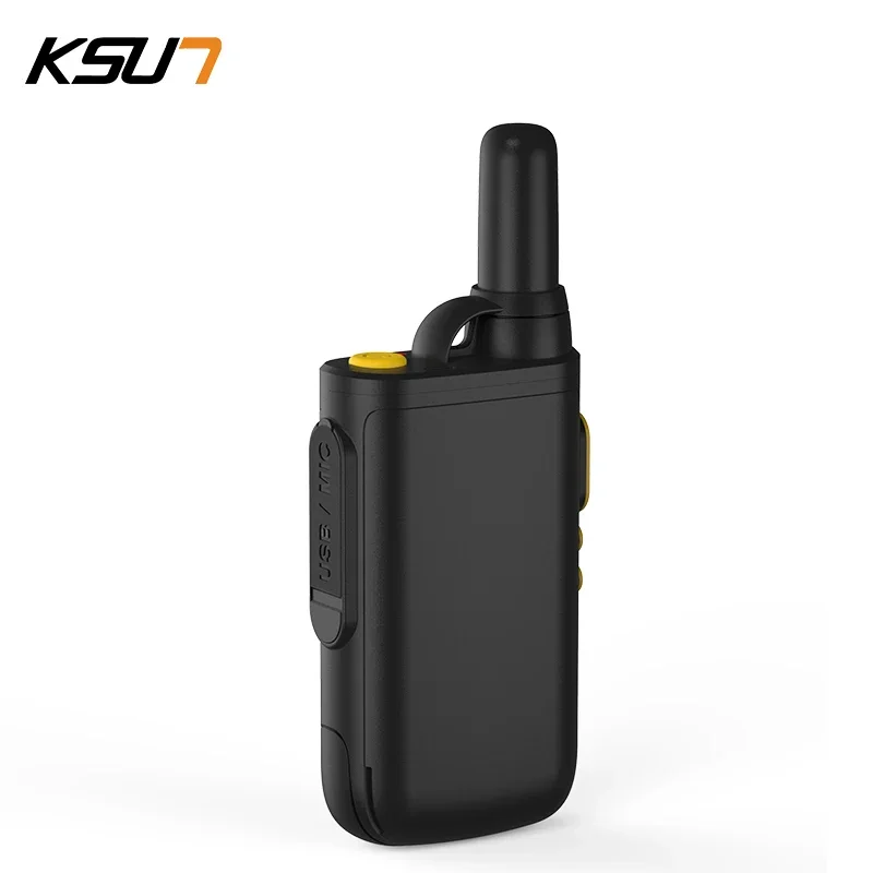 Ksun-transmissor walkie talkie sem fio para crianças, mini rádio em dois sentidos, recarregável, uhf fino, 16 canais, 2022sl