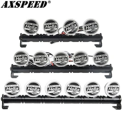 AXSPEED RC Car Roof Light Bar Hella Lamp with Bracket for 1/10 RC Crawler TRX4 TRX6 Axial SCX10 90046 Wraith D90 Parts