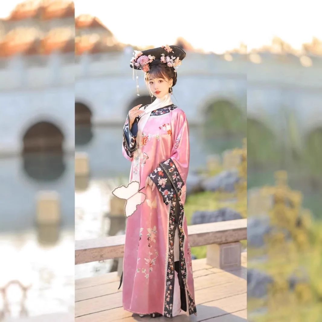 Palace Style Hanfu Chinese Qing Dynasty Princess Daily Gorgeous Clothes Hanfu Women Vintage Traditional Clothing view 2