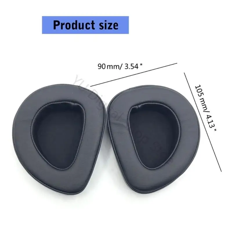 96BA Schwarze Over-Ear-Cup-Paar für Prism Earpad-Kopfhörer-Ohrpolster Home Gaming Comfort Use – Detail 6