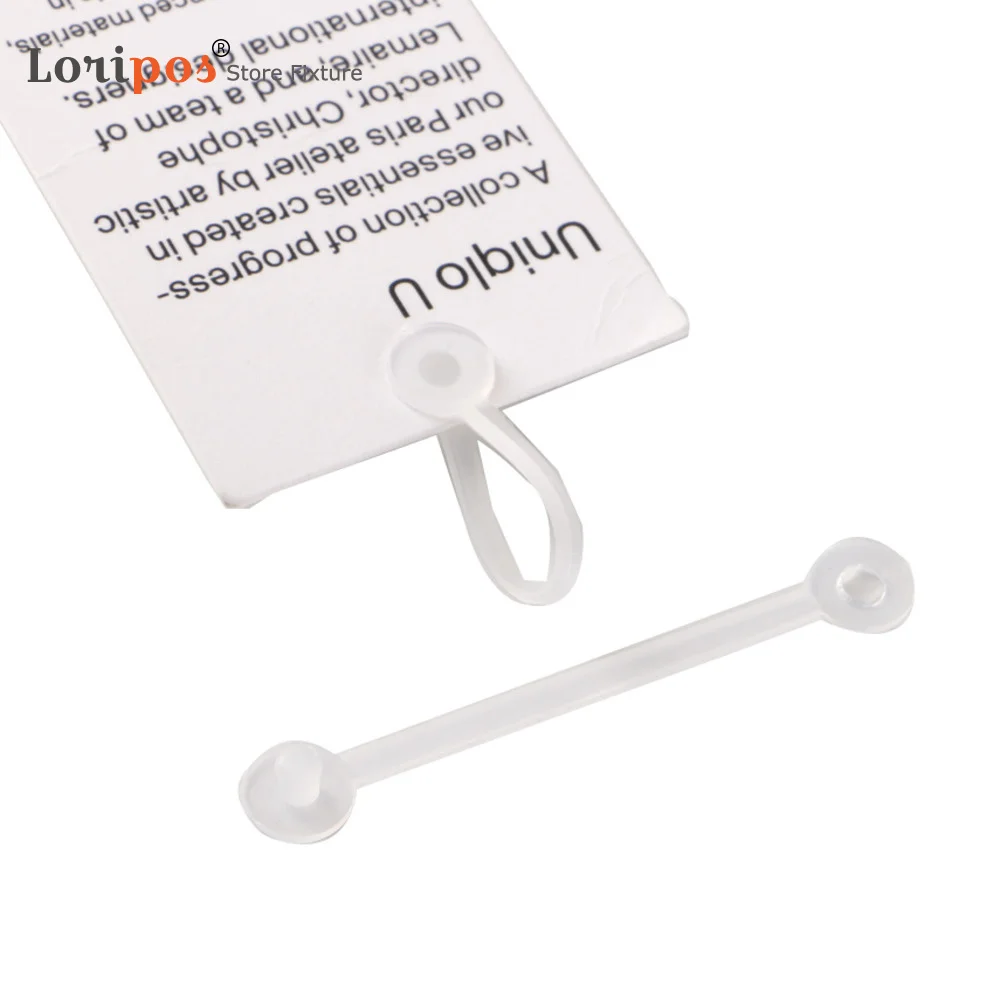 Plastic Loop Pins Snap Fastener Wire Buckle Hanging Sling Rope Needle For Price Tag Sign Card Label Display | Loripos