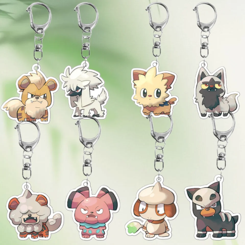 Beliebter Anime-Charakter Growlithe Arcanine, selbstgemachter Acryl-Schlüsselanhänger, exquisiter Taschenanhänger, dekoratives Geschenk zum Verschenken an Freunde