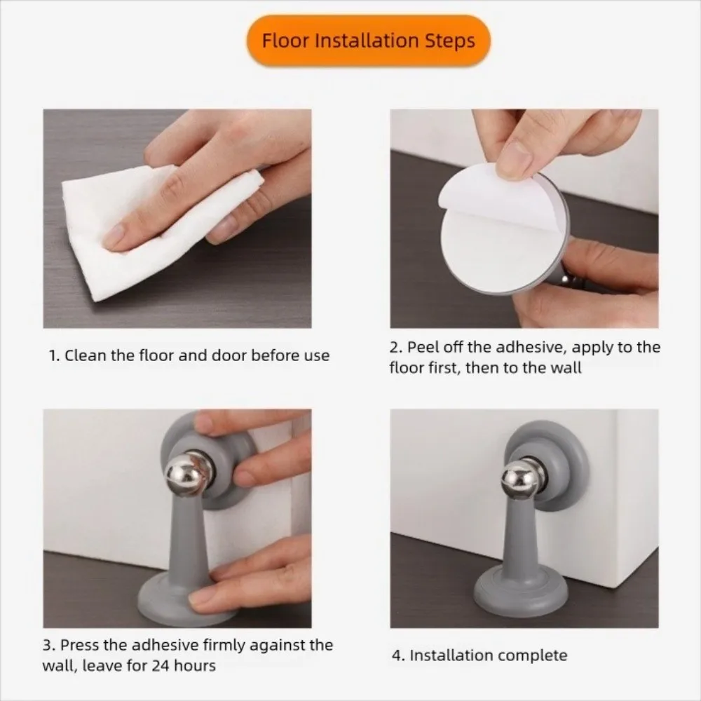 بدون ثقوب الحفر الباب سدادة قوية المغناطيسي شفط صامت شفط الباب شفط المضادة للتصادم جدار الباب تمتص المنزلية